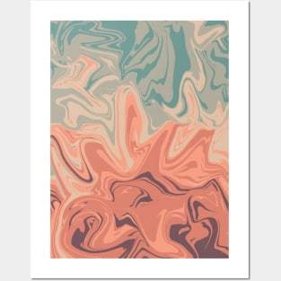 ABSTRACT LIQUIFY EFFECT SOFT VINTAGE COLOR Posters and Art